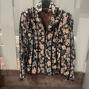 Nanette Lepore Floral Blazer - Black, Pink, Blue